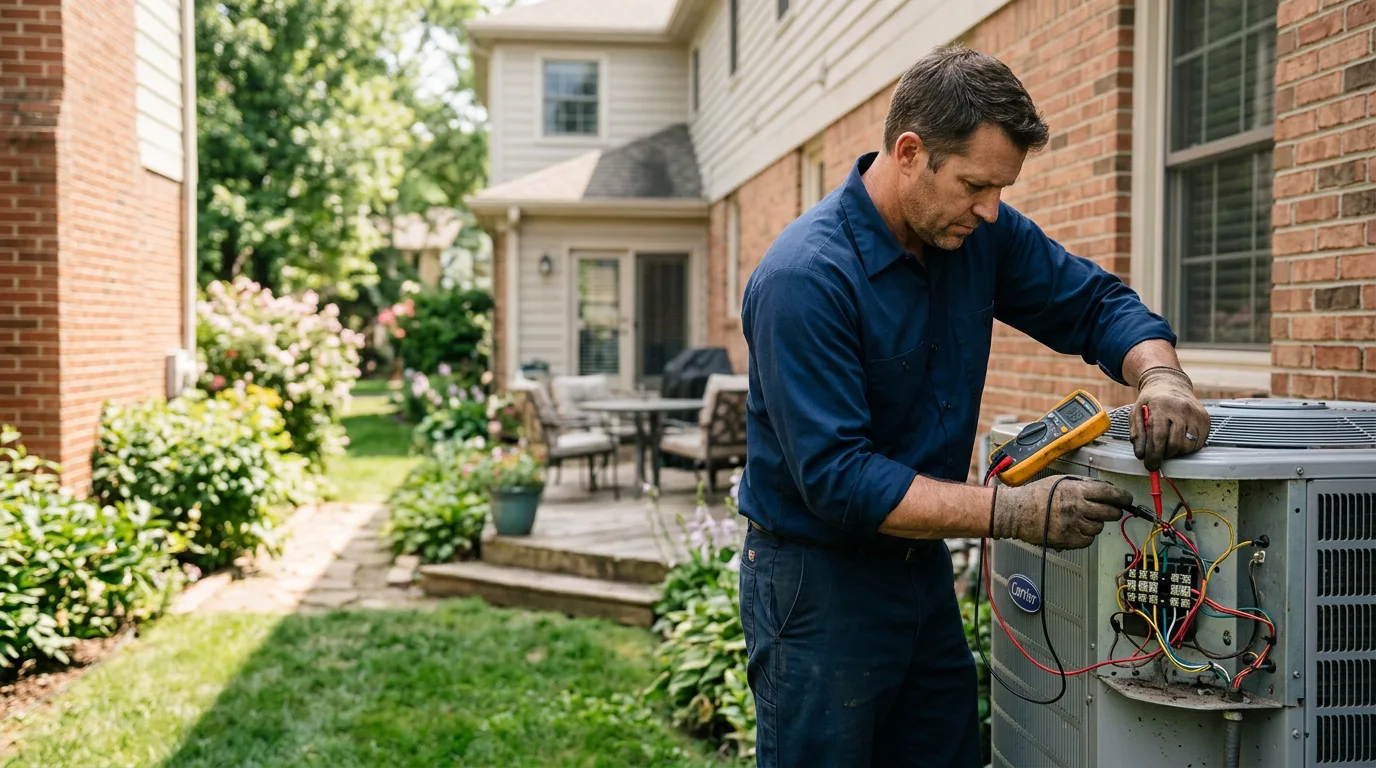 HVAC technician working near Bowie, AZ